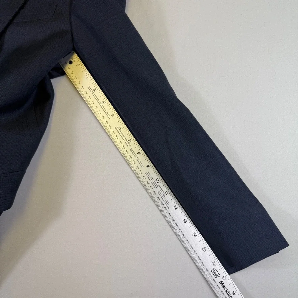 J.Crew Thompson Suit Mens 40S 34W Blue Textured Two Button Blazer Trousers Set